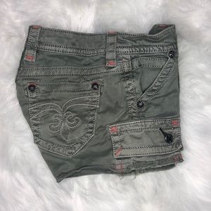 ROCK REVIVAL Green Shorts